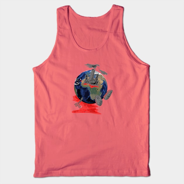 Earth is Dying Tank Top by i2studio